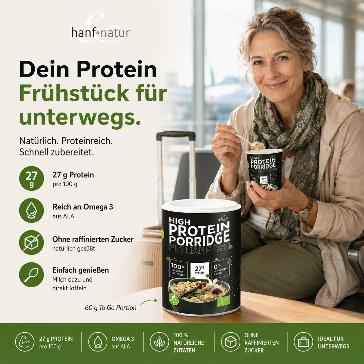 Hanf Protein Porridge To-Go