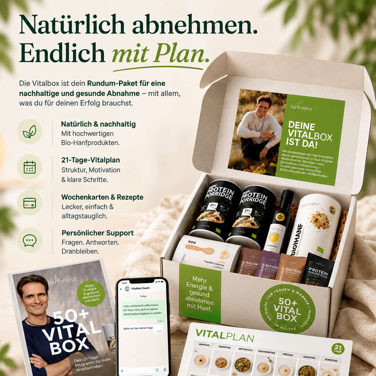 Vitalbox – 21 Tage Abnehm-Programm mit 8x Fitness Weltmeister Patrick Heisel