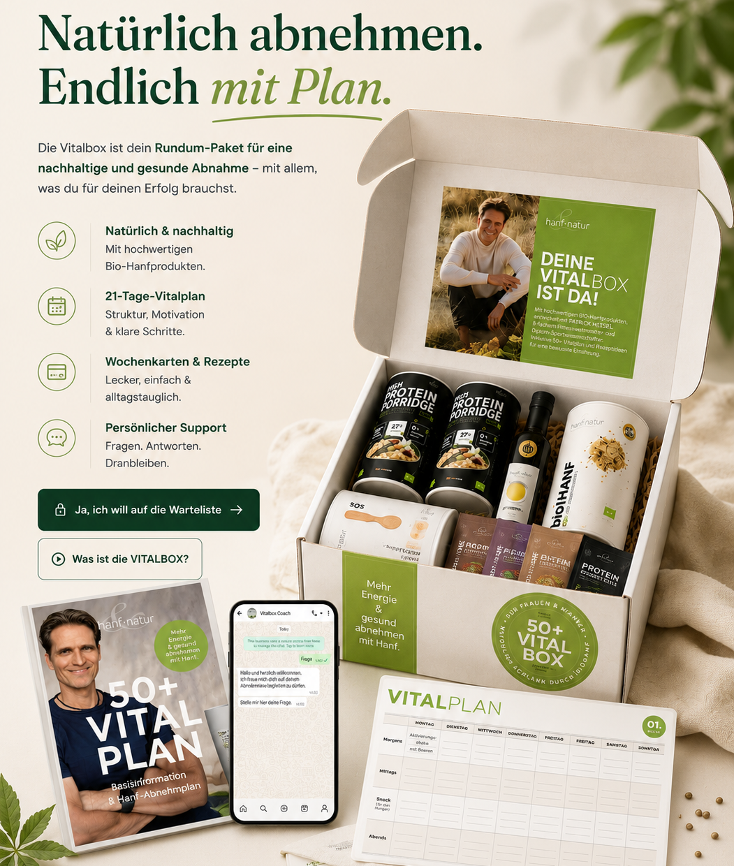 Vitalbox – 21 Tage Abnehm-Programm mit 8x Fitness Weltmeister Patrick Heisel
