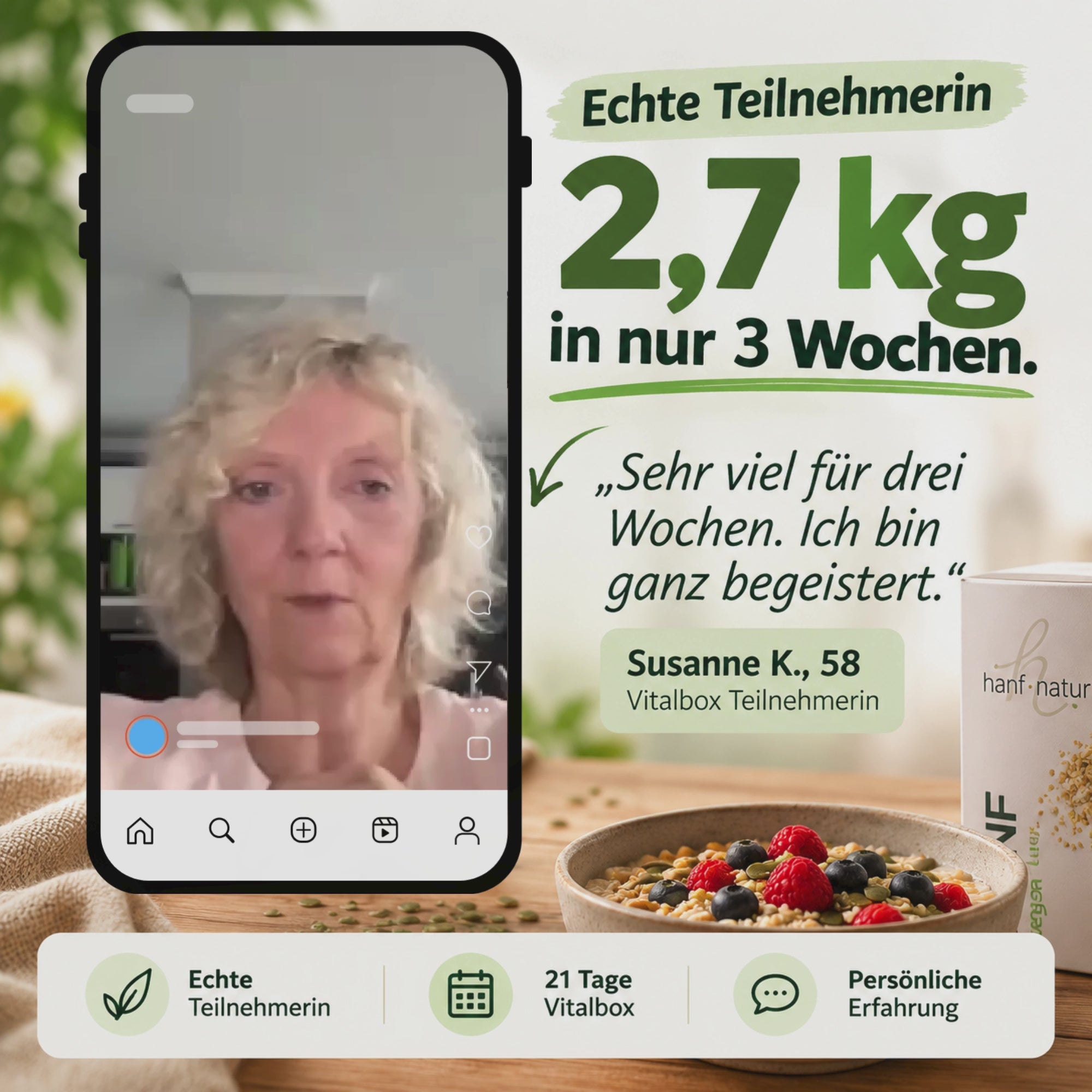 Vitalbox – 21 Tage Abnehm-Programm mit 8x Fitness Weltmeister Patrick Heisel