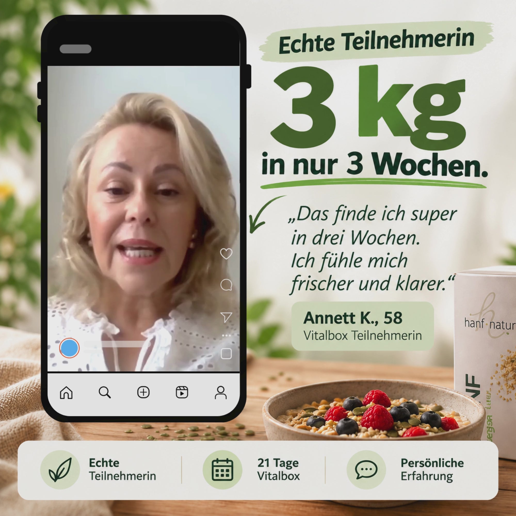 Vitalbox – 21 Tage Abnehm-Programm mit 8x Fitness Weltmeister Patrick Heisel